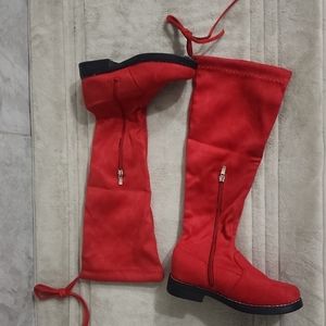*BNWOT* Tall faux suede boots Christmas Valentines!!!!